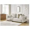 Bobochic canapé droit fixe 3 places sidonie tissu chiné beige SIDONIE