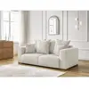 Bobochic canapé droit fixe 2 places sidonie tissu chiné beige SIDONIE