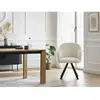 Lot de chaises SOPHIE tissu velours côtelé et pieds étoile beige et gris clair   BOBOCHIC