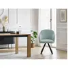 Lot de chaises SOPHIE tissu velours côtelé et pieds étoile Bobochic