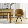Lot de chaises SOPHIE tissu texturé et pieds étoile jaune BOBOCHIC