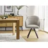Lot de chaises SOPHIE tissu texturé et pieds étoile jaune et beige   BOBOCHIC
