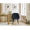 Chaise SOPHIE tissu bouclette et pieds scandinaves noirs Bobochic