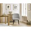 Chaise SOPHIE tissu bouclette et pieds scandinaves noirs Bobochic