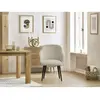 Chaise SOPHIE tissu bouclette et pieds scandinaves noirs beige   BOBOCHIC