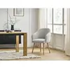 Chaise SOPHIE tissu chiné et pieds scandinaves bois Bobochic
