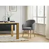 Chaise SOPHIE tissu chiné et pieds scandinaves bois Bobochic
