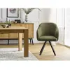 Lot de chaises SOPHIE tissu texturé et pieds étoile vert BOBOCHIC