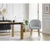 Chaise SOPHIE tissu velours côtelé et pieds scandinaves bois Bobochic