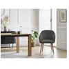 Chaise SOPHIE tissu velours côtelé et pieds scandinaves bois Bobochic