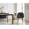 Chaise SOPHIE tissu velours côtelé et pieds scandinaves bois Bobochic