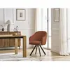 Bobochic chaise sophie tissu bouclette et pieds étoile orange SOPHIE