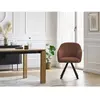 Chaise SOPHIE tissu velours côtelé et pieds étoile Orange   BOBOCHIC TU
