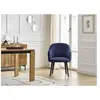 Lot de chaises SOPHIE tissu texturé et pieds scandinaves noirs bleu fo...
