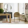 Lot de chaises LALIE tissu velours côtelé et pieds métal noir Bobochic