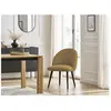 Chaise LALIE tissu velours côtelé et pieds scandinaves noirs Bobochic