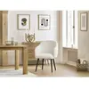Lot de chaises SOPHIE tissu bouclette et pieds scandinaves noirs blanc...