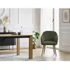 Lot de chaises SOPHIE tissu velours côtelé et pieds scandinaves bois v...