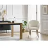 Lot de chaises SOPHIE tissu velours côtelé et pieds scandinaves bois b...