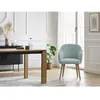 Lot de chaises SOPHIE tissu velours côtelé et pieds scandinaves bois b...