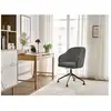 Chaise de bureau SOPHIE tissu bouclette et pietement à roulettes avec ...