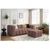 Canapé droit fixe Bobochic Canapé droit fixe 3 places cloud avec pouf Rose
