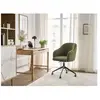 Chaise de bureau SOPHIE tissu texturé et pietement à roulettes avec hauteur ajustable vert   BOBOCHIC