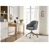 Chaise de bureau SOPHIE tissu texturé et pietement à roulettes avec hauteur ajustable gris foncé   BOBOCHIC