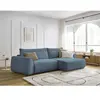 Canapé d'angle incurvé fixe ADEN Bleu clair  Angle droit BOBOCHIC TU