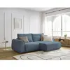 Canapé d'angle fixe compact ADEN Bleu clair Angle droit BOBOCHIC TU