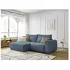 Bobochic canapé d'angle fixe compact aden bleu clair  angle gauche ADEN