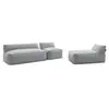 BOBOCHIC Canapé de jardin modulable RIVIERA tissu chiné avec 1 chauffe...