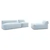 Canapé de jardin modulable RIVIERA tissu chiné avec 1 chauffeuse 1 pla...