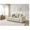 Bobochic - Canapé Droit Fixe Mont-blanc Velours Accoudoir Droit Beige