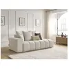 Canapé droit fixe MONT-BLANC tissu chiné Beige  Accoudoir gauche BOBOCHIC TU