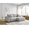 Canapé d'angle fixe compact ADEN Gris clair  Angle droit BOBOCHIC TU