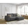 Canapé d'angle fixe compact ADEN Gris foncé Angle droit BOBOCHIC TU