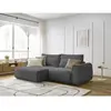 Canapé d'angle fixe compact ADEN Gris foncé Angle gauche BOBOCHIC TU