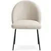 Lot de chaises LALIE tissu velours côtelé et pieds métal noir Bobochic