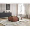 Pouf BOHEME cuir végan Marron foncé   BOBOCHIC TU