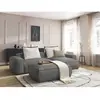 BOBOCHIC Canapé d'angle réversible ultra moelleux BOHEME cuir végan av...