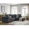 Canapé d'angle L fixe WHESLEY gris foncé  angle droit BOBOCHIC 4 places