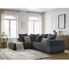 Canapé d'angle L fixe WHESLEY Gris foncé Angle gauche BOBOCHIC TU