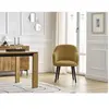 Lot de chaises SOPHIE tissu texturé et pieds scandinaves noirs Bobochic