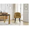 Lot de chaises SOPHIE tissu texturé et pieds scandinaves noirs jaune B...