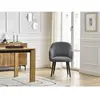 Lot de chaises SOPHIE tissu texturé et pieds scandinaves noirs gris fo...