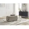 Pouf ATILLA tissu chiné Taupe   BOBOCHIC TU