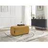 Pouf ATILLA tissu chiné Jaune   BOBOCHIC TU