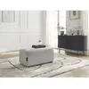 Pouf ATILLA tissu chiné Gris clair   BOBOCHIC TU