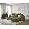 BOBOCHIC Canapé d'angle convertible coffre ATILLA tissu texturé avec p...